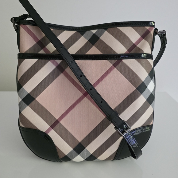 Burberry Dryden Black Patent Leather Crossbody Bag - Picture 1 of 9